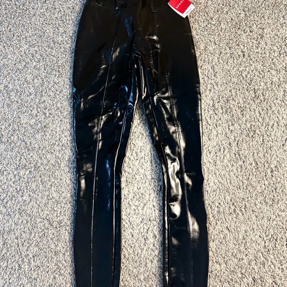 SPANX Shiny Black Leggings